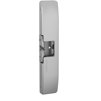 HES 9500-630 - Surface mounted Electric Strike fire-rated, 12/24VDC, field selectable Fail Safe/Fail Secure - satin stainless