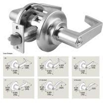 RCI C880EU RX D LR E 626 - Storeroom, electrically unlocked (fail-secure), 24VDC, with REX - satin chrome finish