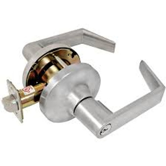 TOWNSTEEL CD87Q26D -  Asylum - Grade 1 Quest curved lever, 234BS 478S, schlage 6 pin, cylindrical lever - satin chrome