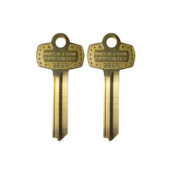 BEST 1A1AF1KS473KS800 - Standard blank key-AF double milling keyway, stamped front "Best- Duplication Prohibited" / blank back