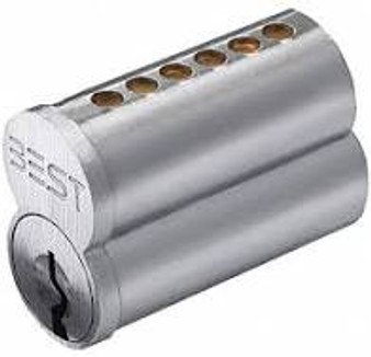 BEST 1C6A1626 - Standard Core- 6 pin, A keyway, uncombinated, satin chromium finish