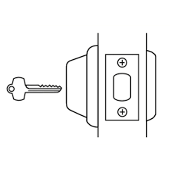 BEST 8T37LSTK626 - Single Cylinder Deadbolt-no turnknob -LESS CORE-satin chromium