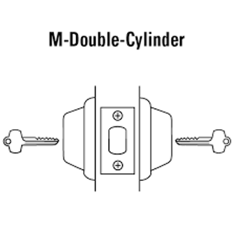 BEST 7T37MSTK626 - Double Cylinder Deadbolt-LESS CORE-satin chrome