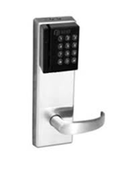 BEST 9KZ37DV15KPS3626 - Keypad EZ cylindrical lock-LESS CORE -contour angle return-satin chromium