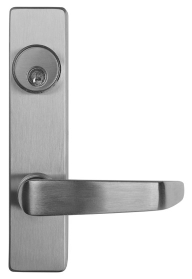 DETEX 08DN x S x LHR x 626 -  Advantex Narrow Stile Lever Trim- Key locks/unlocks outside lever - satin chrome