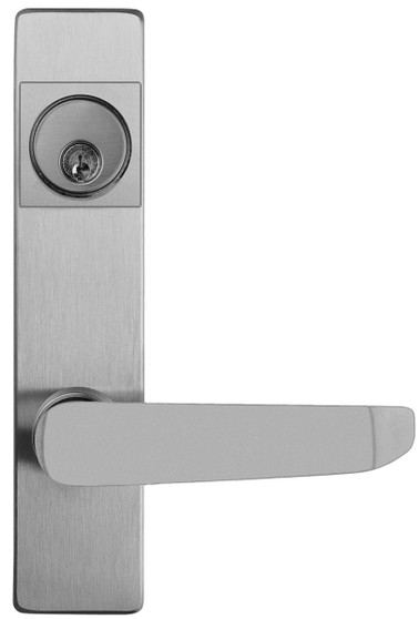 DETEX 08BN x 693 x RHR - ValueSeries Trim - lever trim active by key; locks or unlocks lever, S lever, right hand reverse - black painted