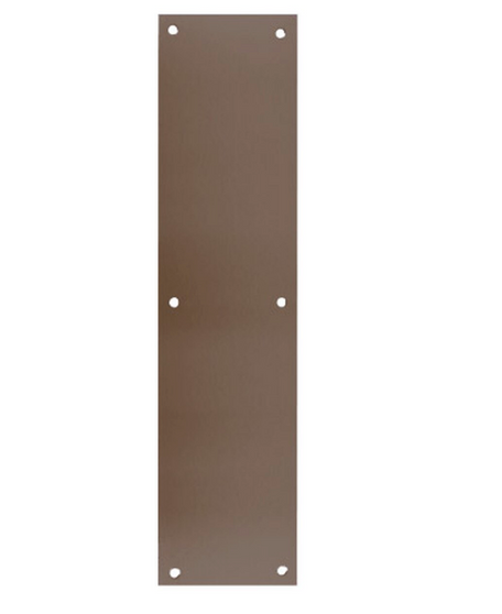 DONJO 70-613 -  Push Plate 3 1/2" x 15" x .050  B4E  oil rubbed bronze