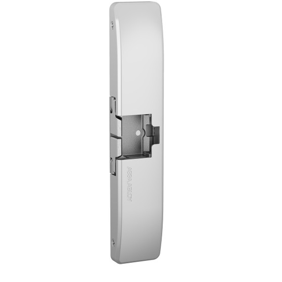 HES 9700-630 - Surface mounted Electric Strike, Secure Bolt, 12/24VDC, field selectable Fail Safe/Fail Secure - satin stainless