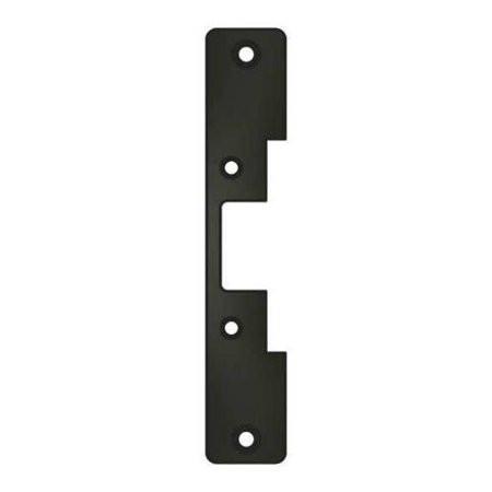 HES FP:503 613 6-7/8" x 1-1/4" radius corner faceplate for 5000/5200 series electric strike used in aluminum frames - oil rubbed bronze