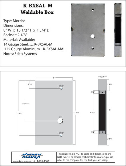 KEEDEX K-BXSAL-M -  Weldable Box-Salto Systems Mortise