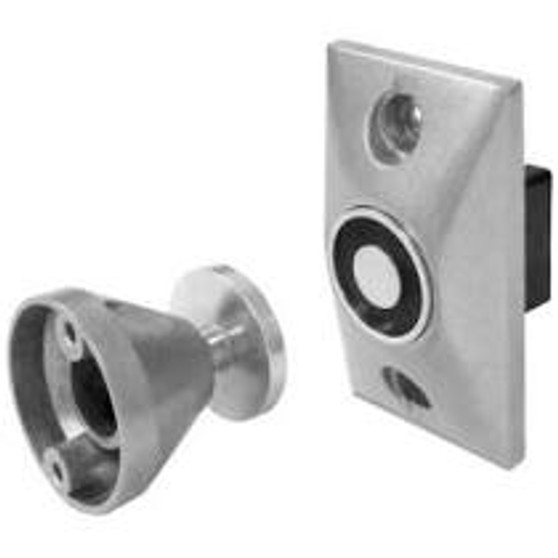 SDC EH20 24120 A - Magnetic Door Holder - semi flush  mount -24VAC/DC/120VAC/DC - chrome powder coat