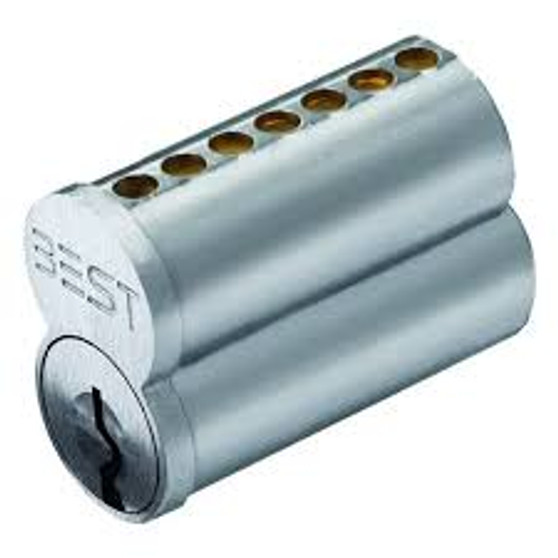 BEST 1CB7B11626 -  Peaks I/C patented core-brass 150 series, 7 pin, B1 keyway, uncombinated-satin chromium