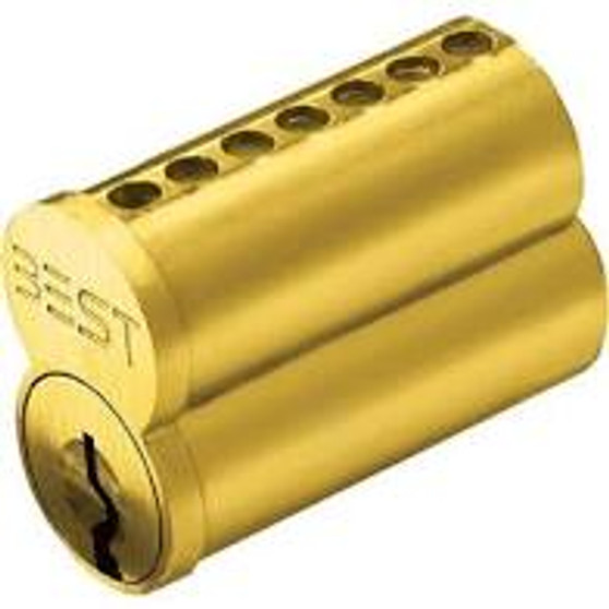 BEST 1C7A1606 - Standard Core- 7 pin, A keyway, uncombinated-satin brass