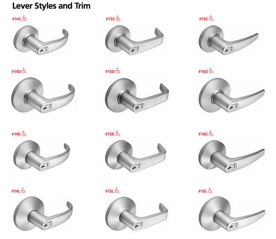 BEST D55168 626 - #15 Keyed (SFIC) Lever for 9K-satin chromium