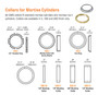 GMS COL2 613 - Mortise cylinder trim ring, 1/8"  - oil rubbed bronze