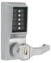 KABA LR1021 B 26D 41 - Simplex LR1021B26D Right Hand Mechanical Pushbutton Lever Lock with Key Override, 2-3/4" Backset, Best 6 or 7 pin Satin Chrome Finish