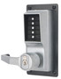 KABA LLP1020-B-26D - Mechanical Push Button Exit Device Trim - LHR - SFIC - less core - satin chrome