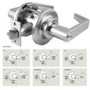 RCI C880EU RX D LR E 625 - Storeroom, electrically unlocked (fail-secure), 24VDC, with request-to-exit - 2 3/4"BS, std. bent lever, 3 1/2" stepped rose, ANSI strike, Schlage "C" keyed different   - polished chrome