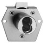 BEST 5L7RL2626 - cabinet lock-7 pin, LESS CORE, rim mounting, latchbolt-satin chromium