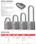 BEST 41B722L LC - Padlock, Less Core, steel shackle 3/8" x 1-1/2"