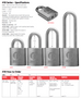 BEST 41B782LXSPL - Padlock, 7 pin housing, 4" shackle, non-key retained, cut resistant shackle