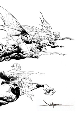 GARGOYLES QUEST #1 JAE LEE LINE ART VIRGIN SIGNED BY JAE LEE DYNAMITE.COM EXCLUSIVE