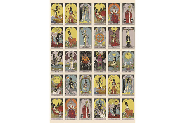 ELVIRA TAROT CARDS UNCUT SHEET