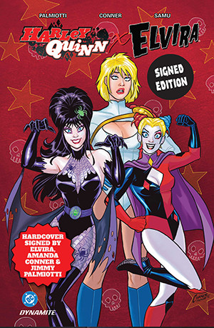 Harley Quinn X Elvira Hardcover Signed Edition