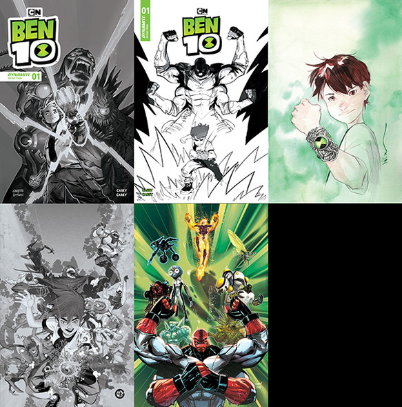 BEN 10 #1 PREMIERE VARIANT EDITION BUNDLE INCLUDING FIVE QUALIFYING INCENTIVE VARIANT COVERS