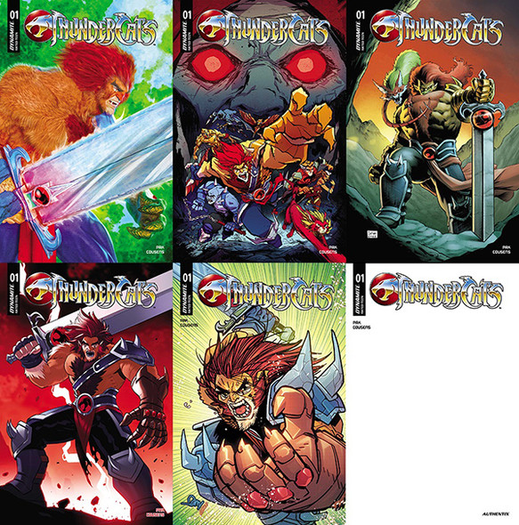 THUNDERCATS VOL. 2 #1 MEGA 6-PACK - INCLUDES ONE COPY EACH OF ALL OPEN ORDER COVERS A - E + THE BLANK AUTHENTIX COVER F