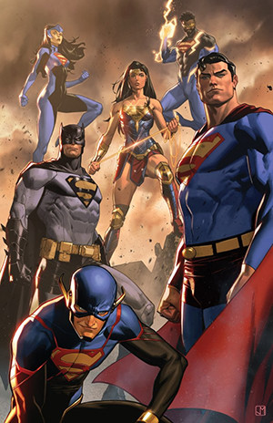JUSTICE LEAGUE UNLIMITED #7 JORGE MOLINA SUPERSMASH-UP VARIANT SIGNED BY MARK WAID