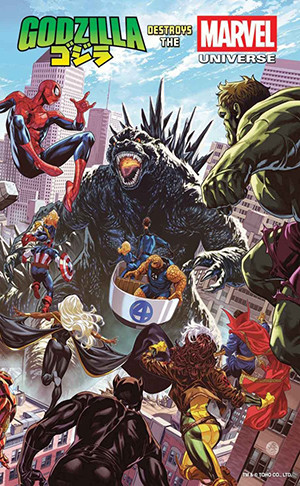 GODZILLA DESTROYS THE MARVEL UNIVERSE #1 SIGNED BY MARK BROOKS