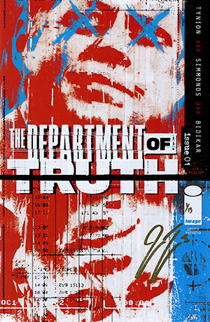 DEPARTMENT OF TRUTH #1 SECOND PRINTING VARIANT ULTRA-LIMITED ELITE GOLD SIGNATURE SERIES SIGNED BY JAMES TYNION IV