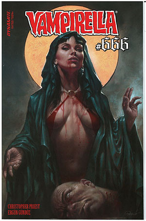 VAMPIRELLA #666 LUCIO PARRILLO FOIL SIGNED BY CHRISTOPHER PRIEST AND NICOLA BARRUCCI DYNAMITE.COM EXCLUSIVE