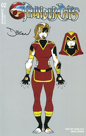 THUNDERCATS #2 ZI 1:10 FOC INCENTIVE COVER CALICA DESIGN DREW MOSS SIGNED BY DECLAN SHALVEY DYNAMITE.COM EXCLUSIVE