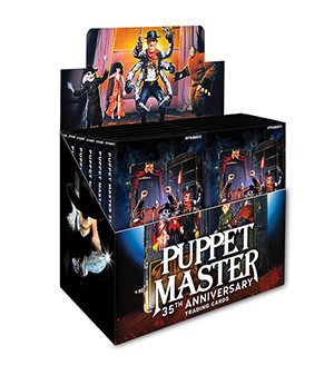 PUPPET MASTER 35TH ANNIVERSARY DELUXE ULTRA-PREMIUM TRADING CARDS - DISPLAY CASE OF 12 MINI-BOXES FOIL-PACKS
