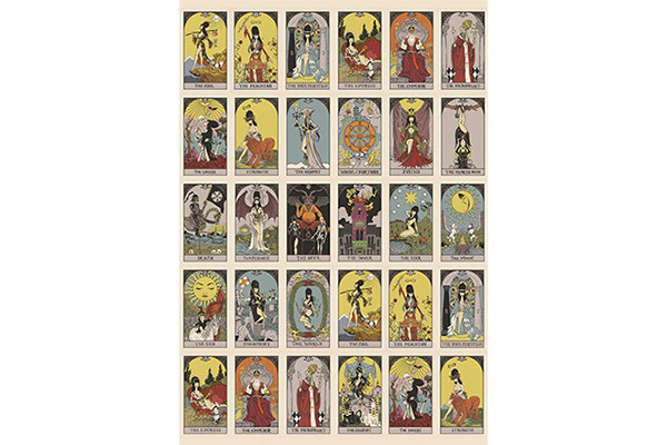 ELVIRA TAROT CARDS UNCUT SHEET