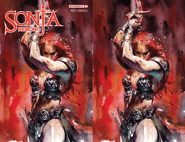 SONJA REBORN #4 DYNAMITE.COM EXCLUSIVE TRADE AND VIRGIN SET
