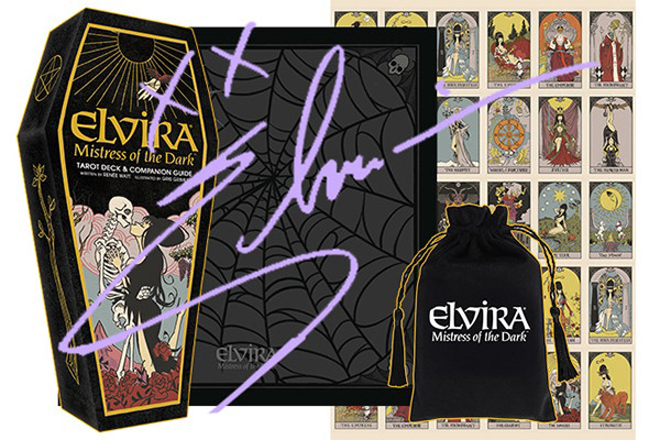 ELVIRA TAROT CARDS DOUBLE SIGNED COLLECTORS BUNDLE