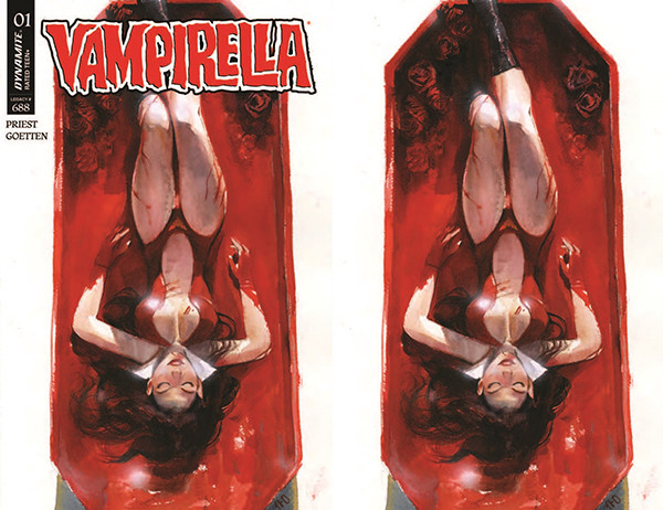 VAMPIRELLA VOL. 8 #1 ITO RED DYNAMITE.COM EXCLUSIVE TRADE AND VIRGIN SET