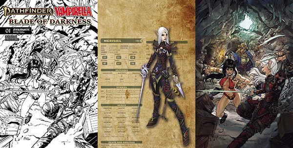 PATHFINDER / VAMPIRELLA: BLADE OF DARKNESS #1 PREMIERE VARIANT EDITION BUNDLE INCLUDING ALL 3 QUALIFYING INCENTIVE VARIANT COVERS INCLUDES 15 COPIES OF EACH OPEN ORDER COVER