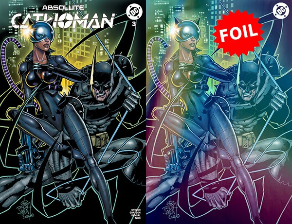 Absolute Catwoman #3 Jim Balent Dynamic Forces Exclusive Trade and Virgin Foil Variant Set