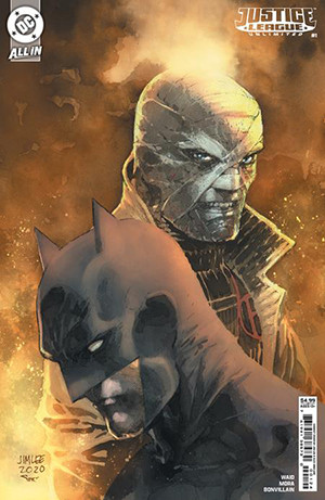 JUSTICE LEAGUE UNLIMITED #1 COVER M JIM LEE HUSH CARD STOCK VARIANT ELITE GOLD SIGNATURE SERIES SIGNED BY MARK WAID