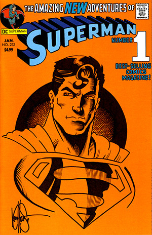 SUPERMAN #233 FACSIMILE BLANK VARIANT SIGNED AND REMARKED BY KEN HAESER