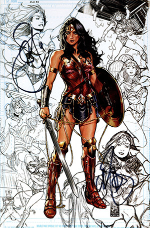 JUSTICE LEAGUE #1 CSA EXCLUSIVE SKETCH BACKGROUND VIRGIN ARTBOARD VARIANT SIGNED BY SCOTT SNYDER AND MARK BROOKS