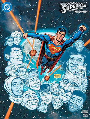 SUPERMAN TREASURY 2025: HERO FOR ALL #1 ELITE GOLD SIGNATURE SERIES SIGNED BY DAN JURGENS