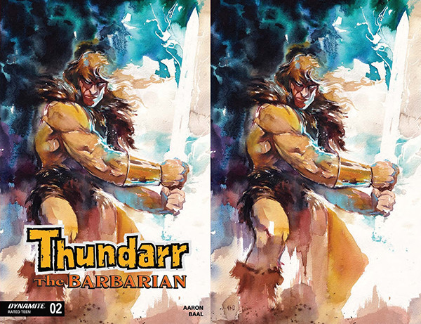 THUNDARR THE BARBARIAN #2 DYNAMITE.COM EXCLUSIVE ITO TRADE AND VIRGIN SET