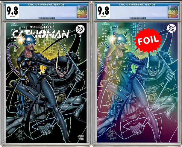 Absolute Catwoman #3 Jim Balent Dynamic Forces Exclusive Trade Variant and Virgin Foil Variant Set Each CGC Graded 9.8