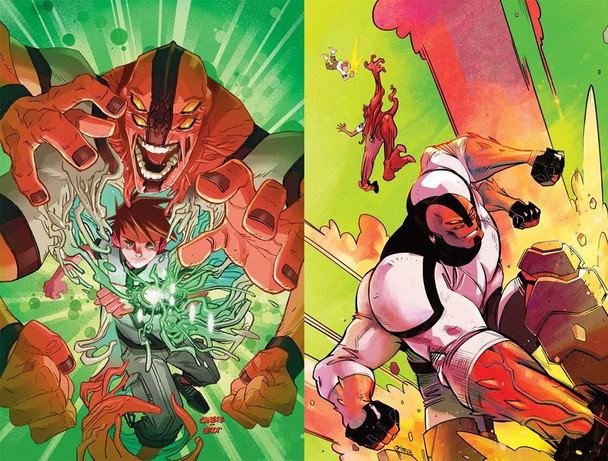 Ben 10 #6 1-in-10 Eric Canete Virgin Cover K / 1-in-15 Sebastian Piriz Virgin Cover L Bundle - Includes 5 Copies of Each Open Order Cover