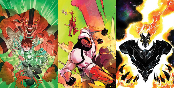 Ben 10 #6 1-in-10 Eric Canete Virgin Cover K / 1-in-15 Sebastian Piriz Virgin Cover L / 1-in-15 Dustin Nguyen Virgin Cover M Bundle - Includes 8 Copies of Each Open Order Cover